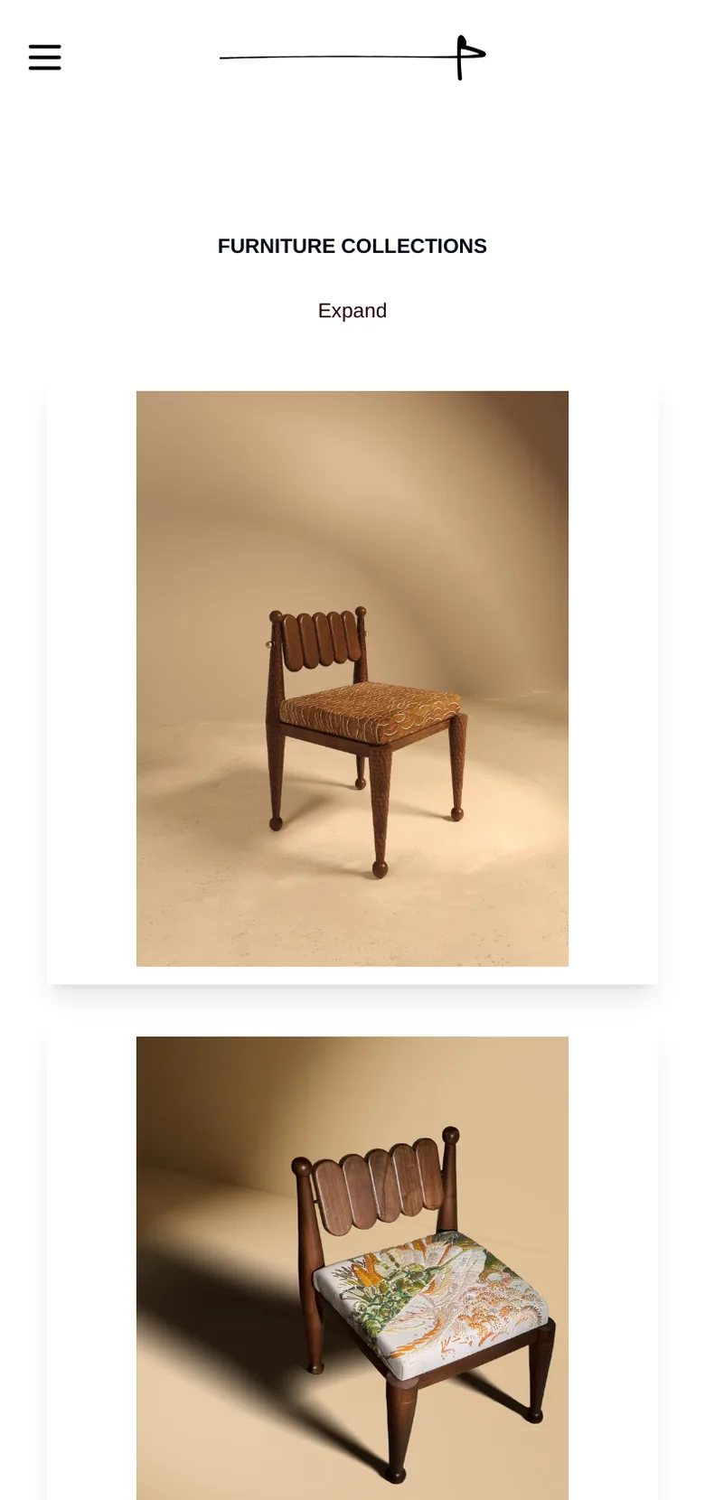 VandaVee website, mobile view